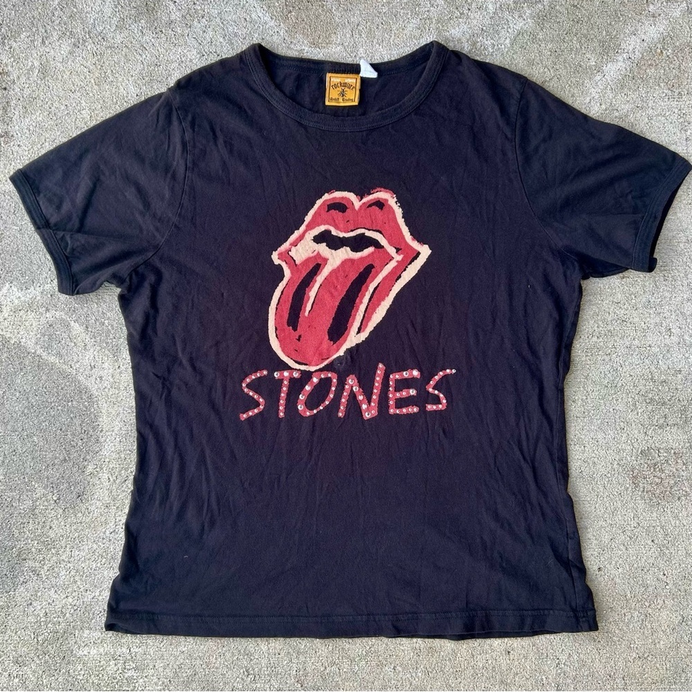 Black Rolling Stones Graphic Tee